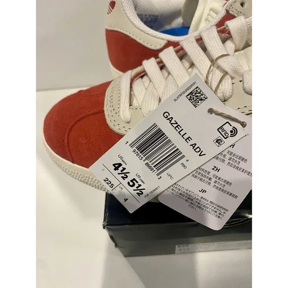 Adidas Gazelle ADV Skate Shoes Gender Inclusive Sz 5.5W/4M Better Scarlet (Red) adidas Gazelle ADV Better Scarlet, Chalk White, & Gold  main image 4